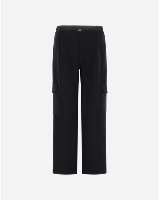 Herno Black Trousers In 100% Cotton Interlock And Arendelle