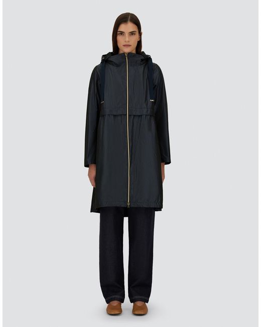 Herno Blue New Techno Taffeta Long Parka