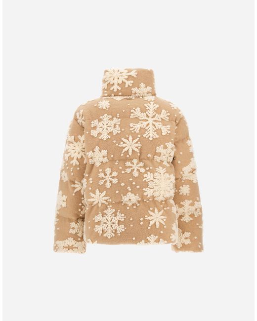 Herno Natural Snowflake Jacquard Fabric Jacket