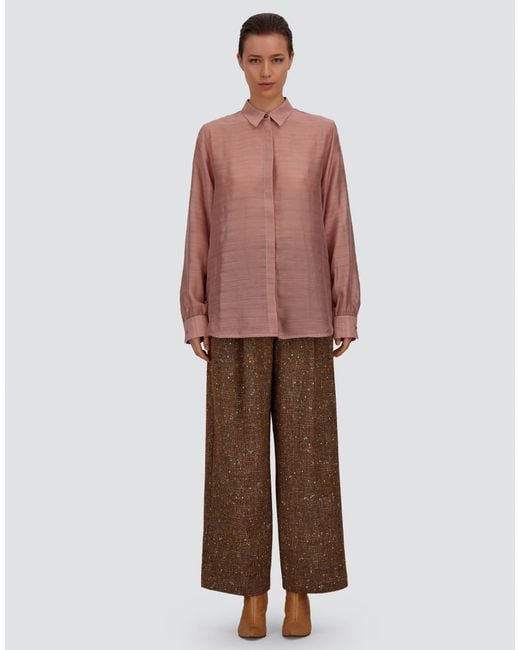 Herno Pink Striped Silk Jacquard Shirt
