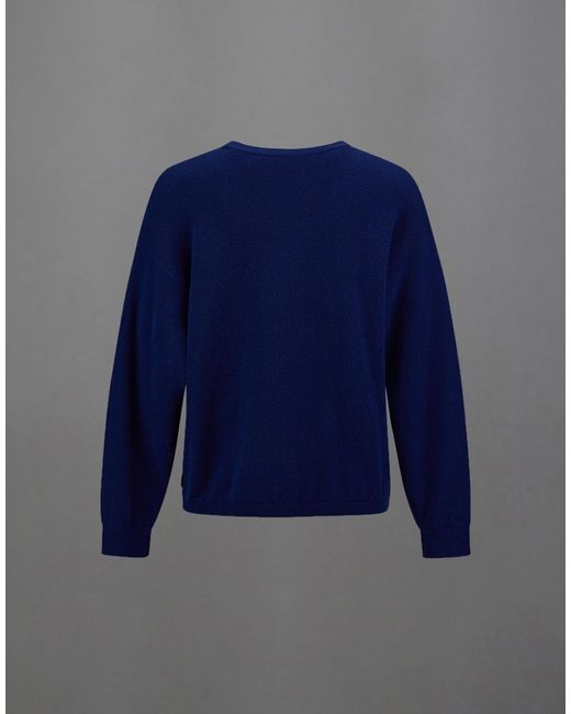 Herno Blue Laminar Crew-Neck Jumper