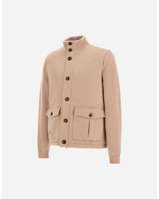 Herno Natural Cashmere And Mohair Cloth Jacket for men