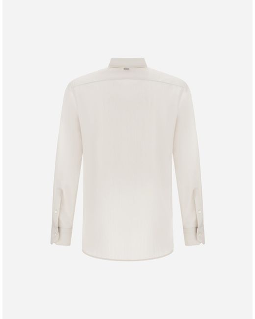 Herno White Lightweight Wool And Cashmere Fabric Shirt for men