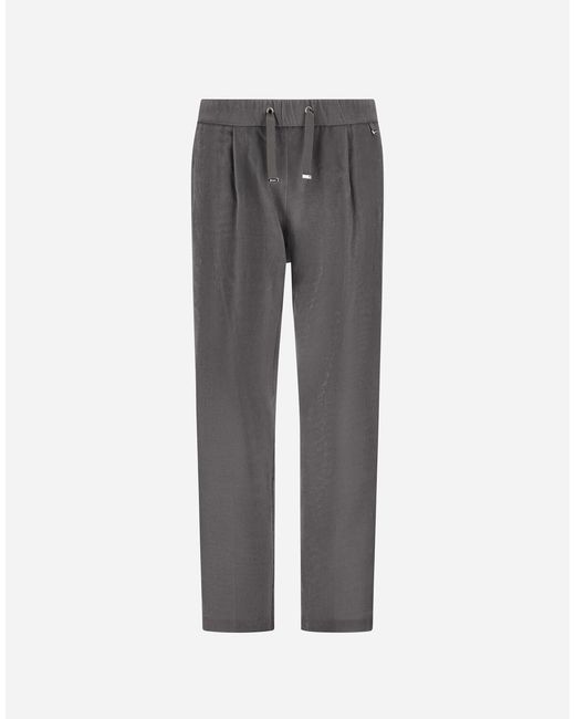 Herno Gray Resort Trousers In Bright Corduroy
