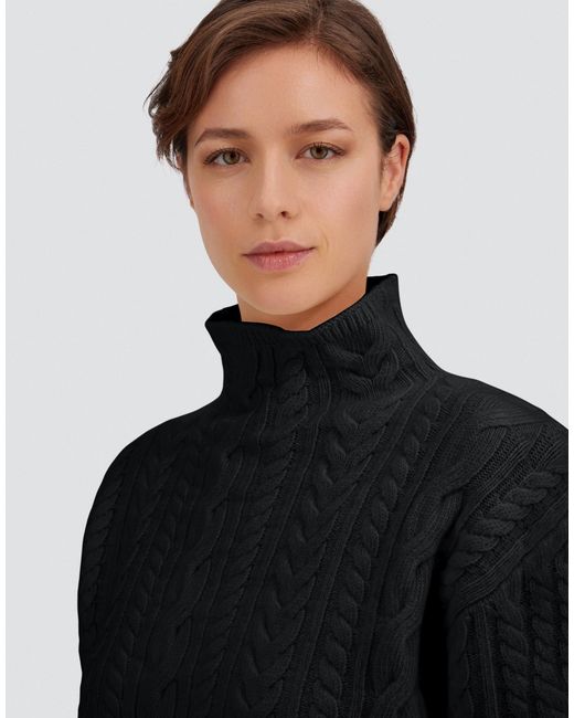 Herno Black Cable-Knit Wool Jumper