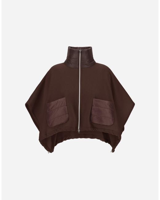 Herno Brown Resort Short Poncho