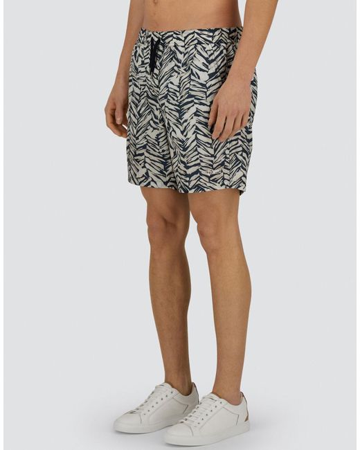 Herno White Resort Nylon Seasonal Print Swim Shorts for men