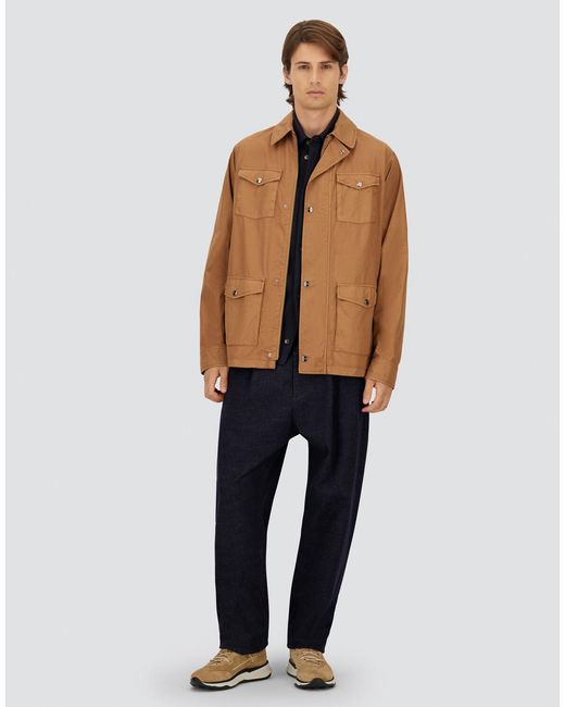 Herno Brown Tigri Field Jacket for men