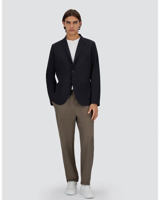 Herno Blue Seer-Crease Blazer for men