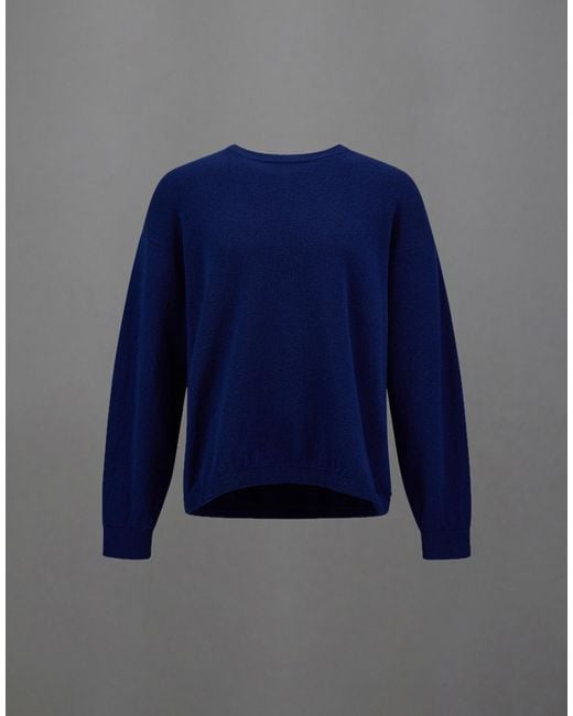 Herno Blue Laminar Crew-Neck Jumper