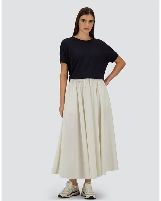 Herno White Light Nylon Stretch Skirt
