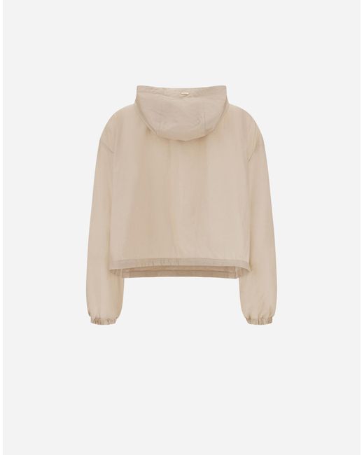 Herno Shiny Tech Crinkle Jacket in Natural | Lyst