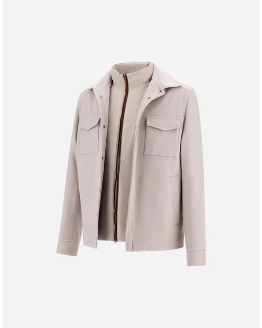 Herno White Shacket for men