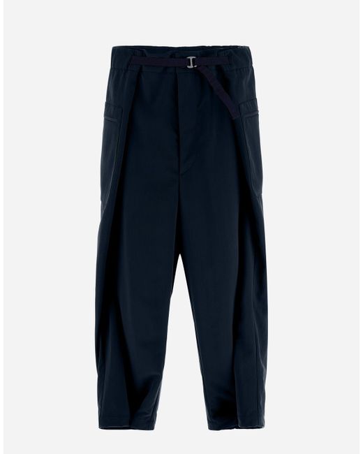 Herno Blue Globe Trousers In Recycled Nylon Twill