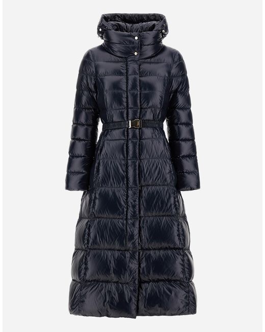 Herno Blue Nylon Ultralight Oversize Jacket