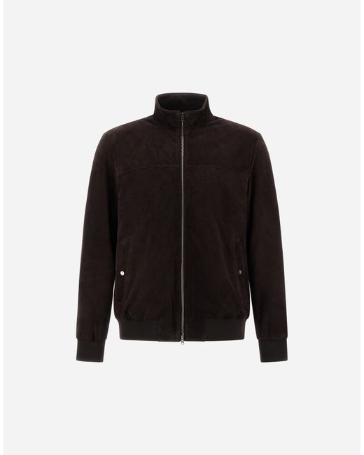 Herno Black Suede Jacket for men