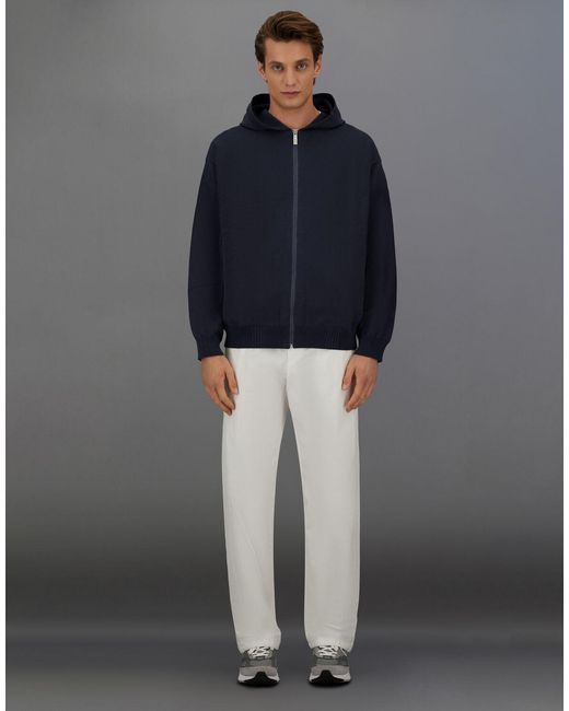 Herno Blue Laminar Hoodie