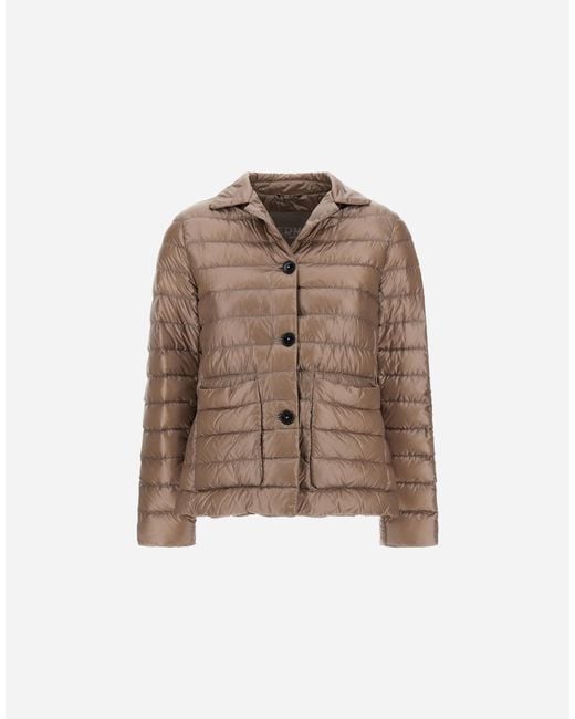 Herno Brown Nylon Ultralight Blazer