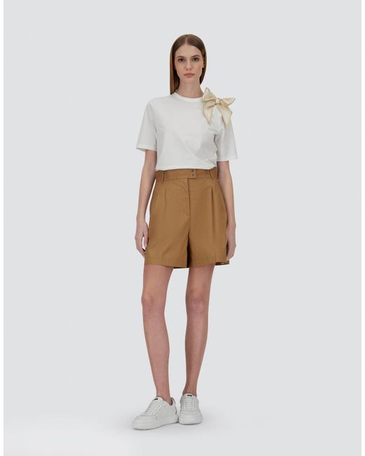 SHORT IN LIGHT COTTON STRETCH di Herno in Natural