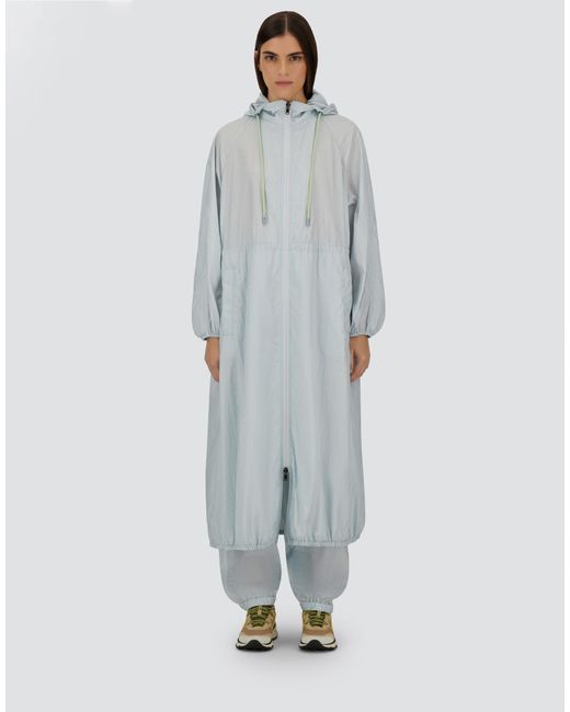 Herno Blue Shiny Tech Crinkle Parka