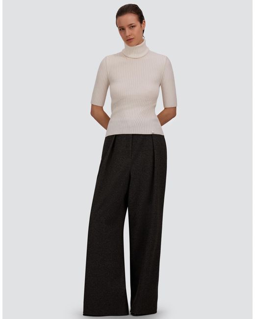 Herno White Ribbed Wool Turtleneck
