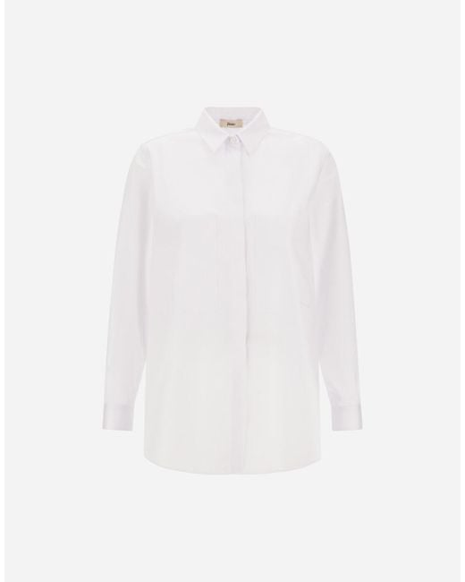 Herno White Pure Dense Cotton Shirt