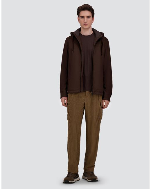 Herno Brown Cashmere Cloth, Mohair And Suede-Effect Jacket for men