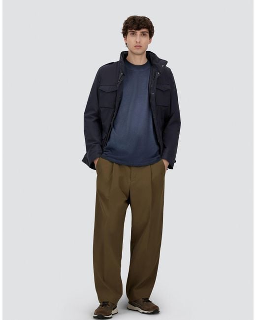Herno Green Cotton Feel Trousers for men