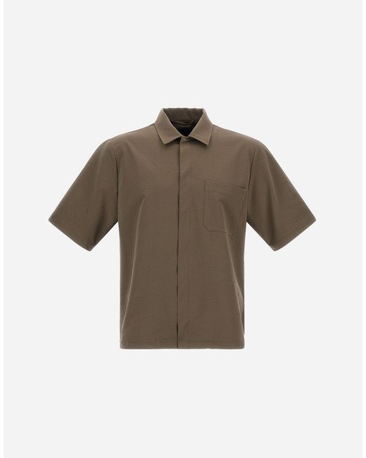 Herno Gray Seer-Crease Shirt for men