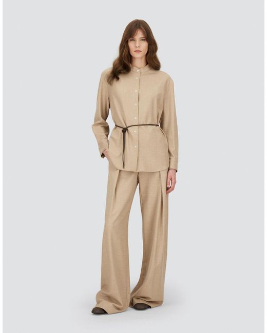 Herno Natural Bi-Stretch Lurex Wool Shirt