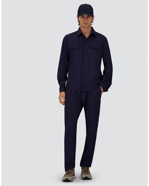 Herno Blue Trousers for men