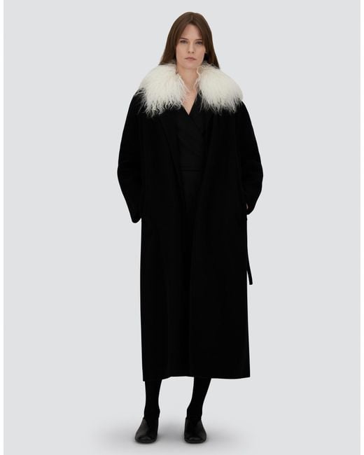 Herno Black Belted Coat