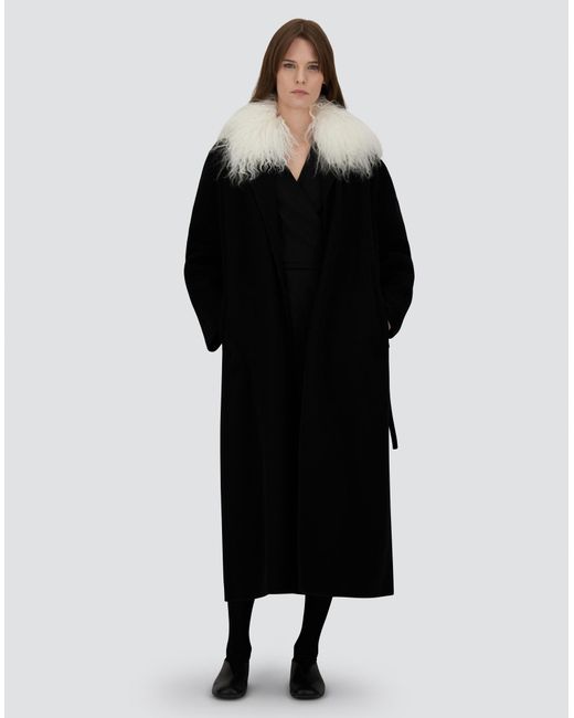 Herno Black Belted Coat