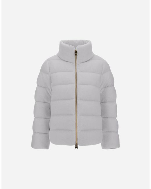 Herno Gray Chaqueta De Shiny Knit Effect