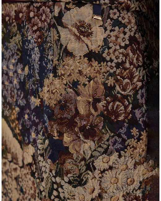Herno White Jacquard Skirt With Floral Motif