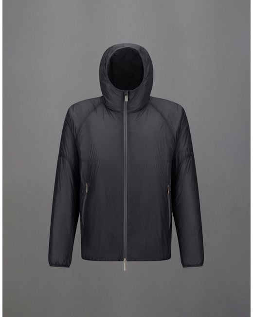 Herno Gray Laminar Quilted Ripstop Hooded Jacket
