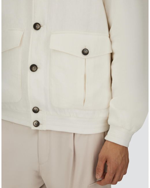 Herno White Bomber Jacket for men
