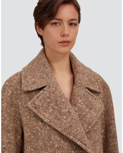 Herno Brown Baby Alpaca And Wool-Blend Coat