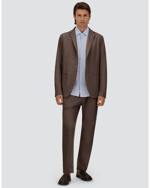 Herno Brown Seer-Crease Trousers for men