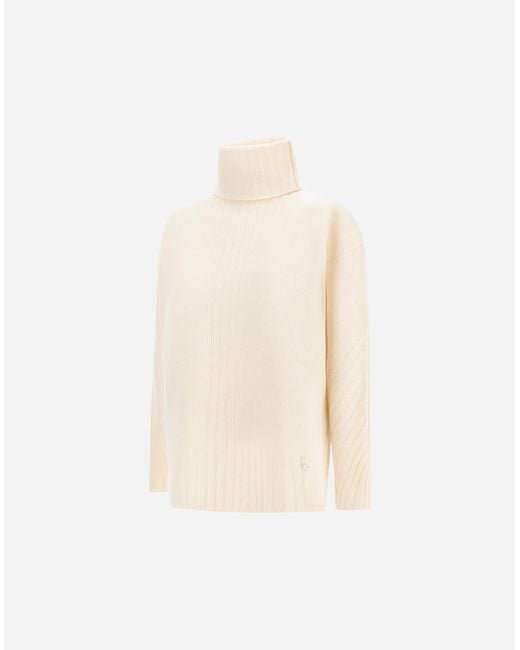 Herno White Turtleneck Sweater