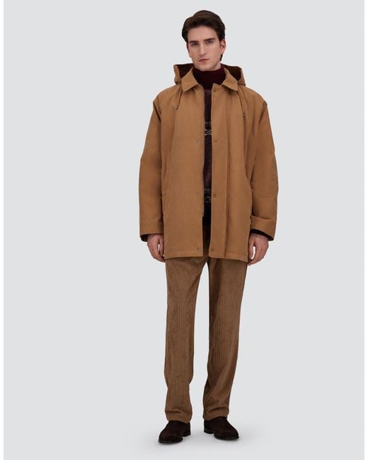 Herno Brown Short Parka for men