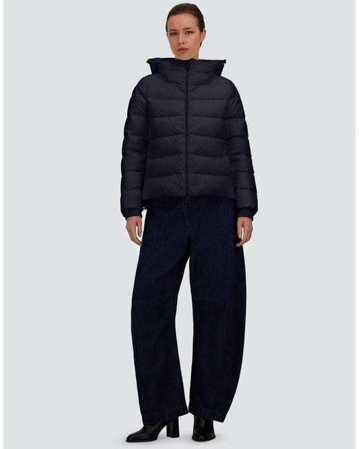 Herno Blue High-Neck Jacket