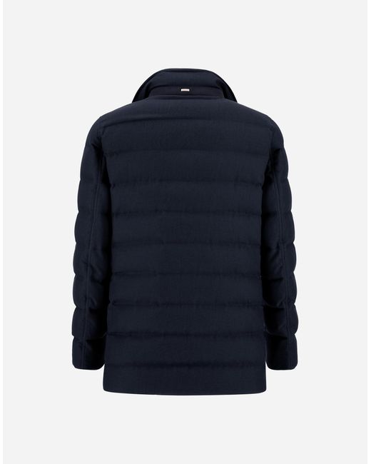 Herno Blue Pea Coat for men