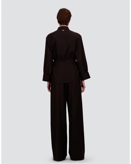 Herno Black Wool And Silk Shirt