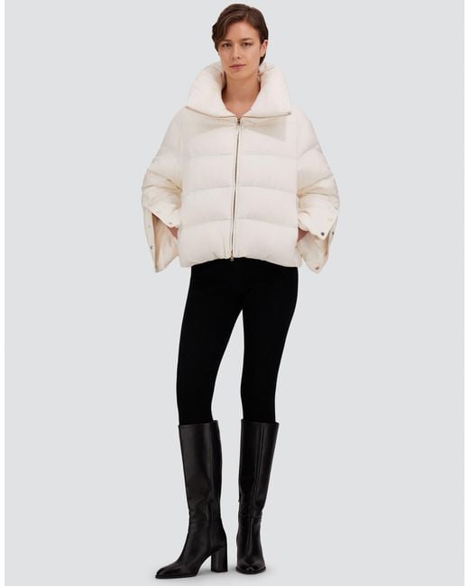 Herno White Cashmere And Silk Cape