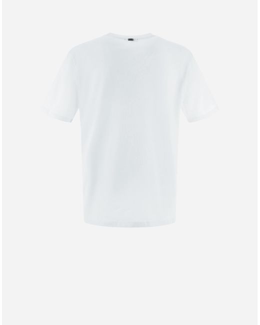 Herno White Camiseta De Compact Jersey for men