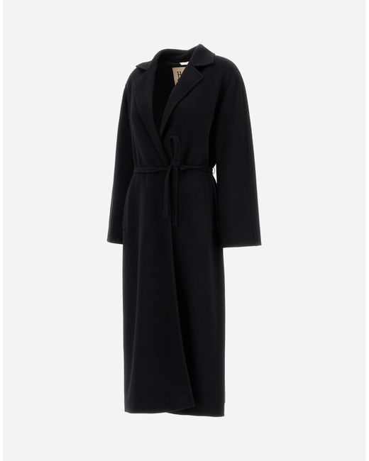 Herno Black Belted Coat