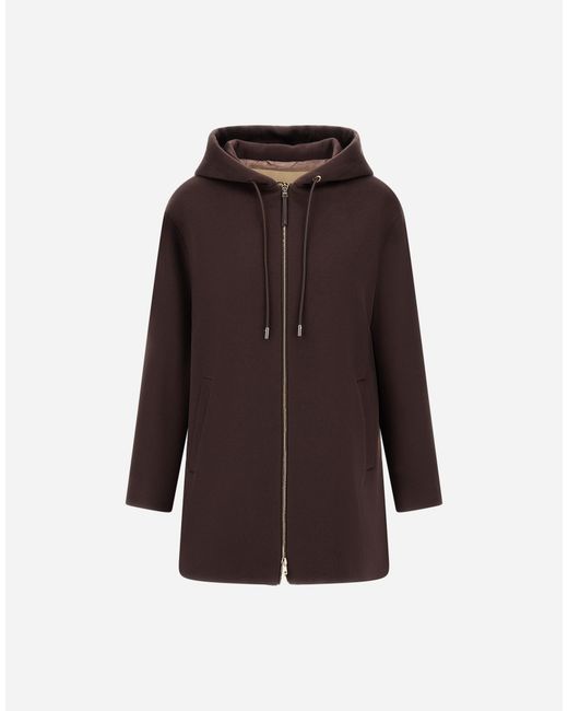 Herno Brown Sable-Effect Wool Jacket