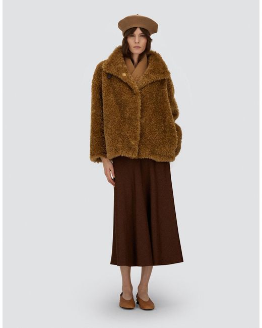 Herno Natural Curly Alternative Fur Cape