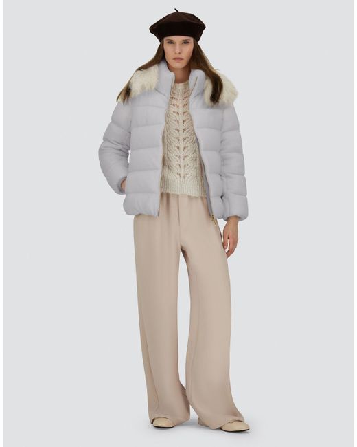 Herno Gray Chaqueta De Shiny Knit Effect